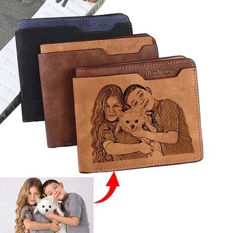 Gravierte Herren Geldbörse, Doppelt Gefrostet, Wasserdicht, Kurz, Multifunktional, Modische Freizeitbörse mit anpassbarem Bild, Geschenk Gravierte Herren Geldbörse, Doppelt Gefrostet, Wasserdicht, Kurz, Multifunktional, Modische Freizeitbörse mit anpassbarem Bild, Geschenk