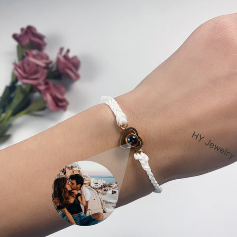 Personalisiertes Armband mit Ihrem eigenen Bild  - Einzigartiges Geschenk für Alle - Herz