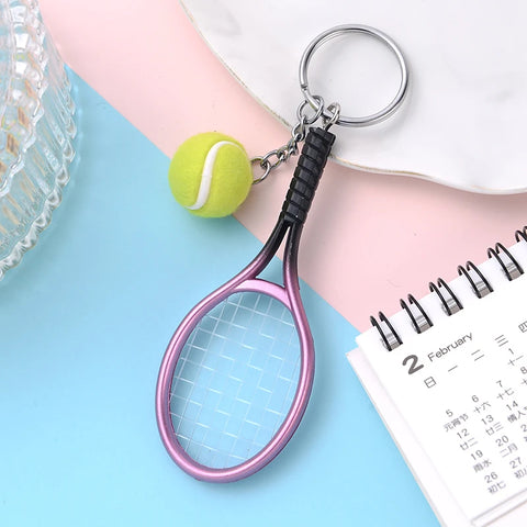 Lustige Tennisball Mini Schlüsselanhänger