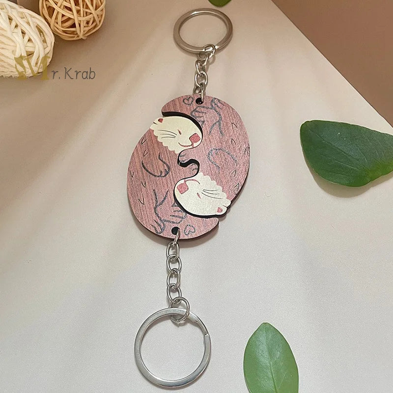Personalisierte Gravur Schlüsselanhänger Otter geformt niedliches Geschenk für Valentinstag