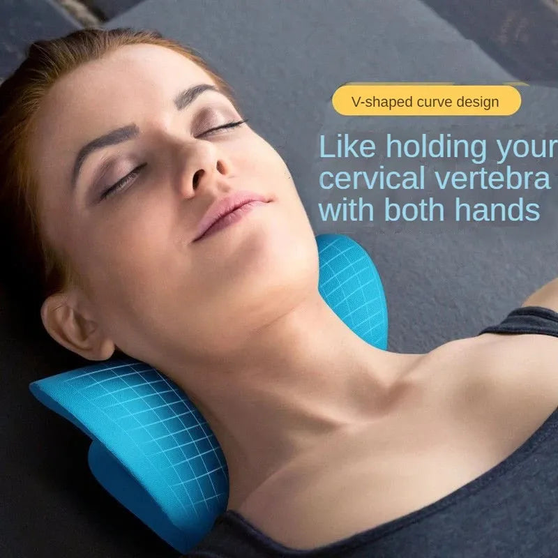 Entspannungskissen für Nacken und Schultern – Cervical Chiropraktische Zugvorrichtung zur Schmerzlinderung und Ausrichtung der Halswirbelsäule