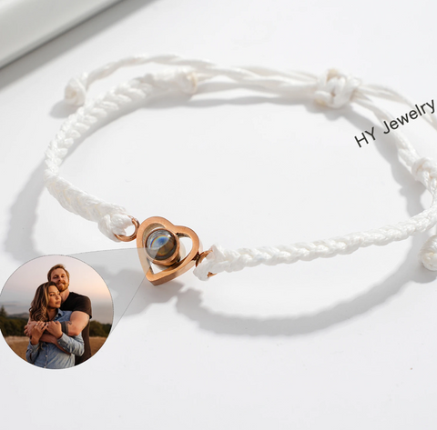 Personalisiertes Armband mit Ihrem eigenen Bild  - Einzigartiges Geschenk für Alle - Herz