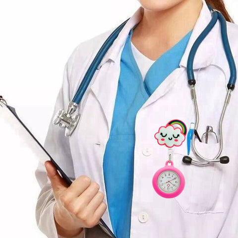 Stethoskop-förmiges Pflegeuhr in Pink